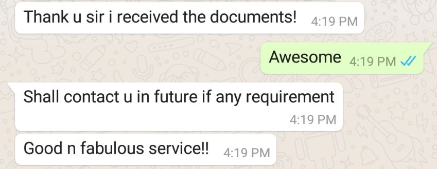 Review from a customer, How good is apostilleservice.co.in,