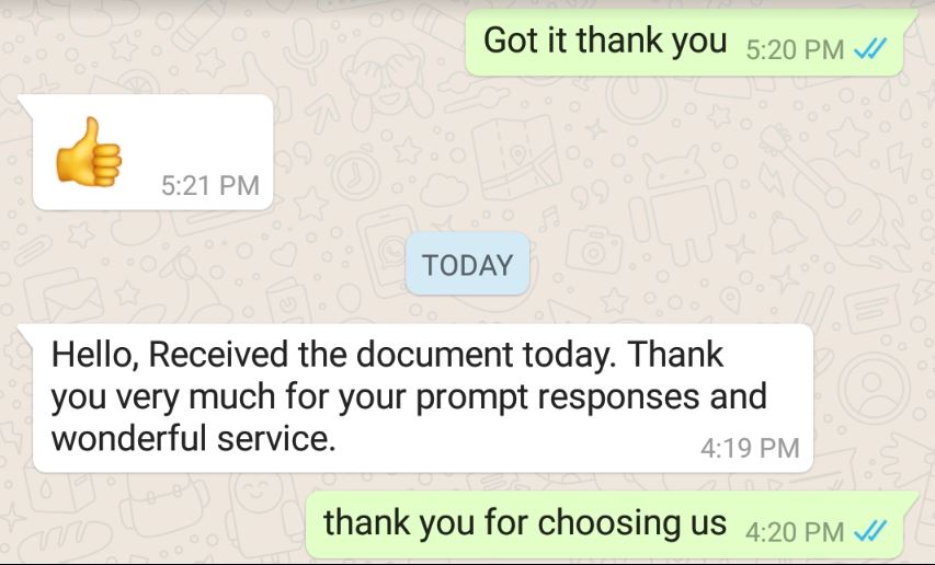 Review from a customer, How good is apostilleservice.co.in,