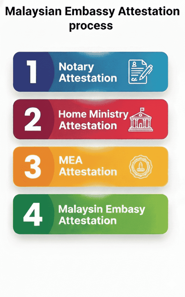 Malaysian Embassy Attestation process