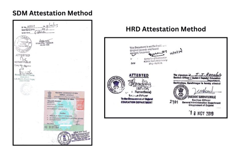 Apostille stamp sample for HSC and SSLC Apostille