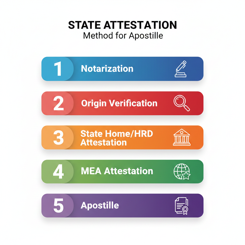 State Attestation Method for Apostille