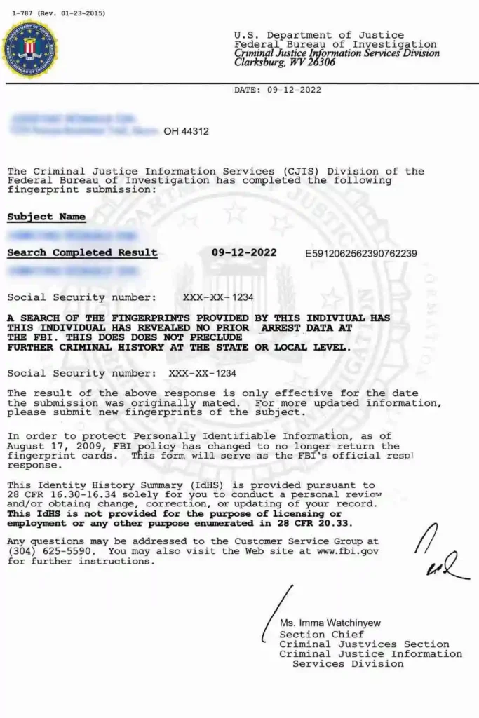 FBI Criminal Background Check Apostille Bangalore image SAS